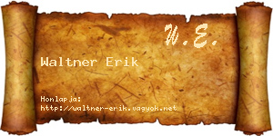 Waltner Erik névjegykártya